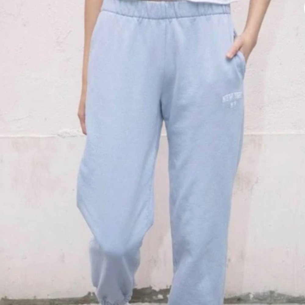 Brandy Melville Light Blue NY Sweatpants